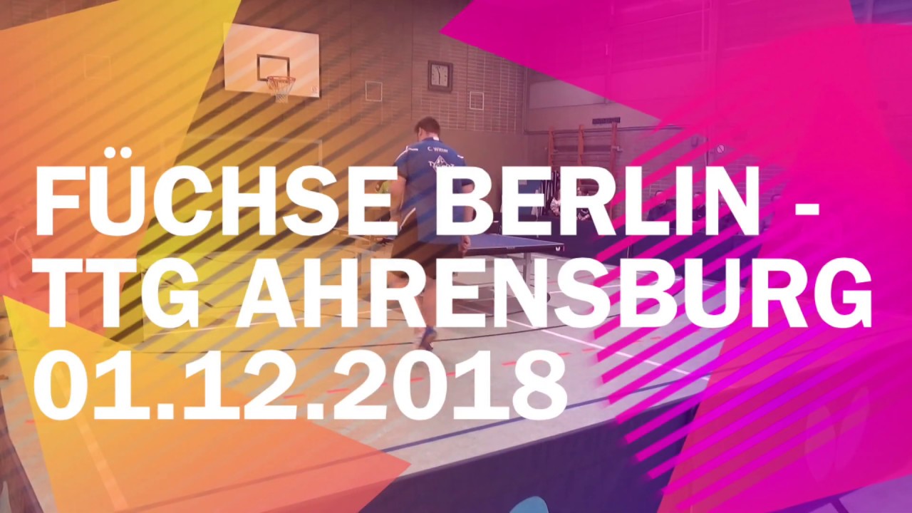 Füchse Berlin - TTG 207 Ahrensburg/Großhansdorf | Sa. 01.12.2018 | Regionalliga Nord 2018/2019