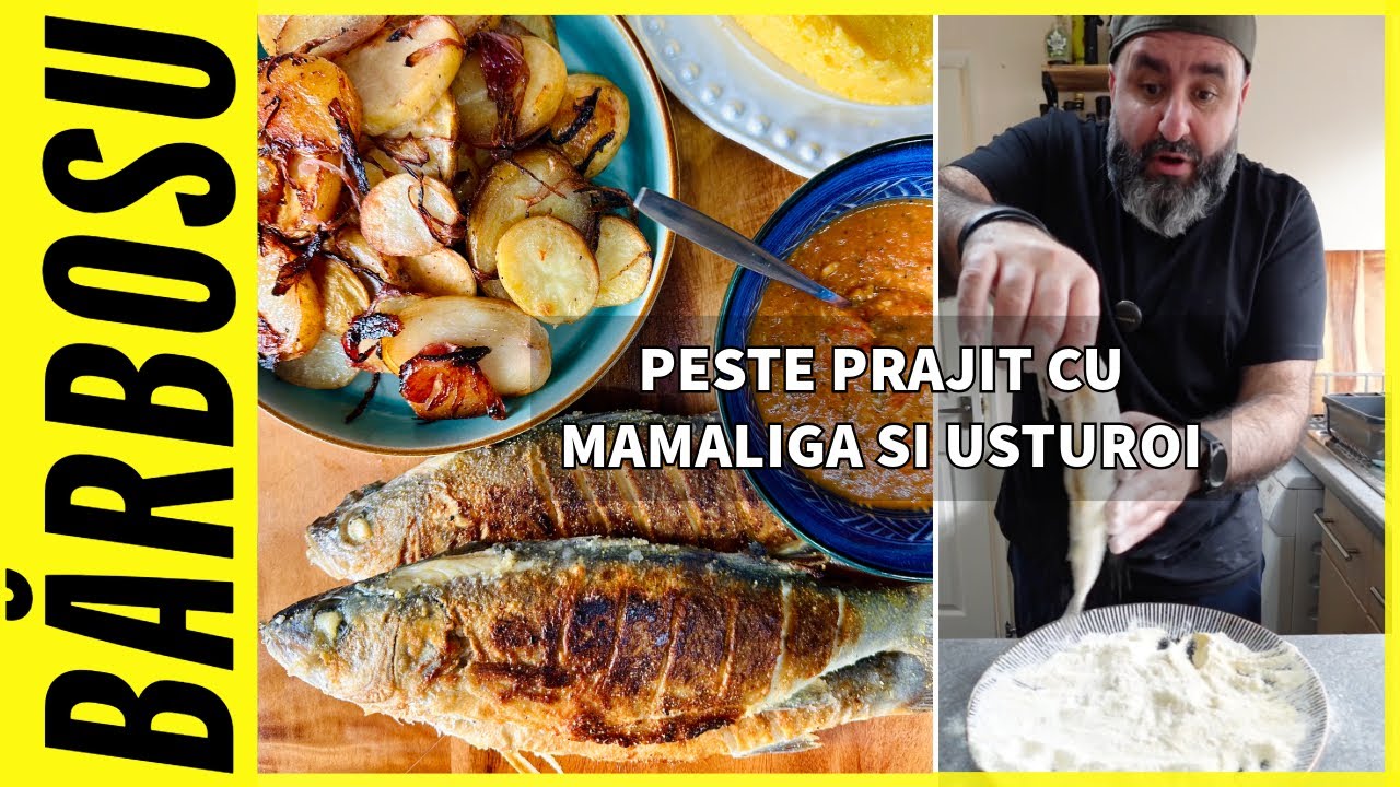 Peste, peste, mamaliga prapadeste!!! Peste prajit cu mamaliga, usturoi si cartofi!
