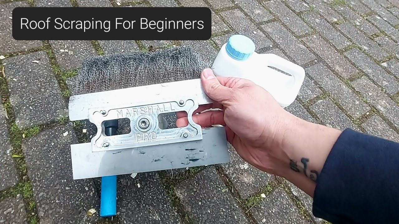 Roof Moss Removal/Scraping Tips and Tools For Beginners By Helm Of Awe-Some Windows