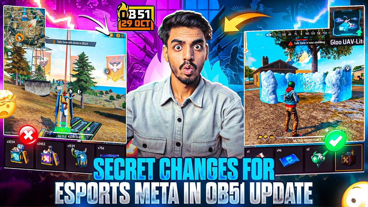SECRET Changes For ESPORTS META in OB51 UPDATE🔥✅ | OB51 Changes Every ESPORTS Player MUST Know📌
