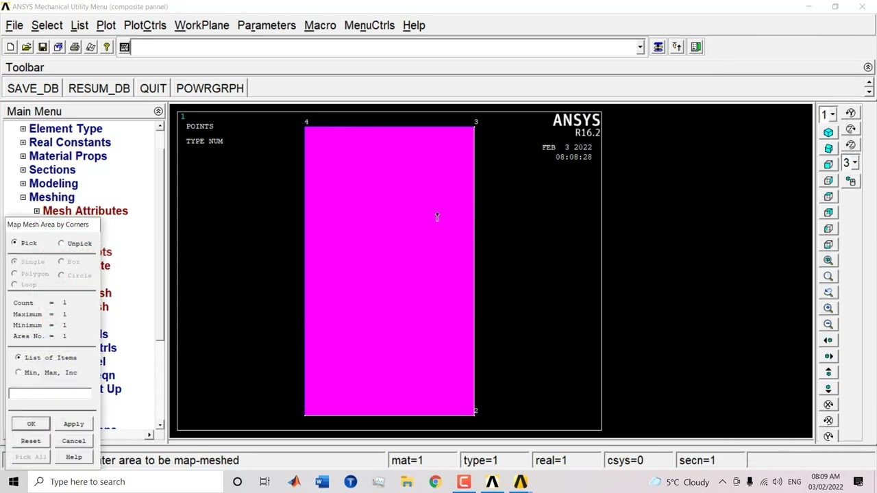 ANSYS APDL Composite plate analysis and modal analysis