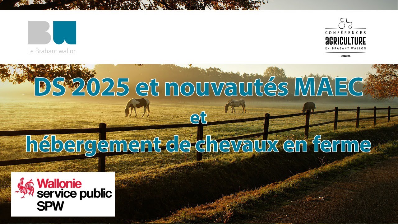 Conférence hivernale 2025 - DS 2025, nouveautés MAEC et hébergement de chevaux en ferme