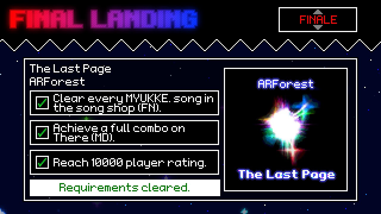 [vivid/stasis Final Landing] ARForest - The Last Page (FN 12) All Critical
