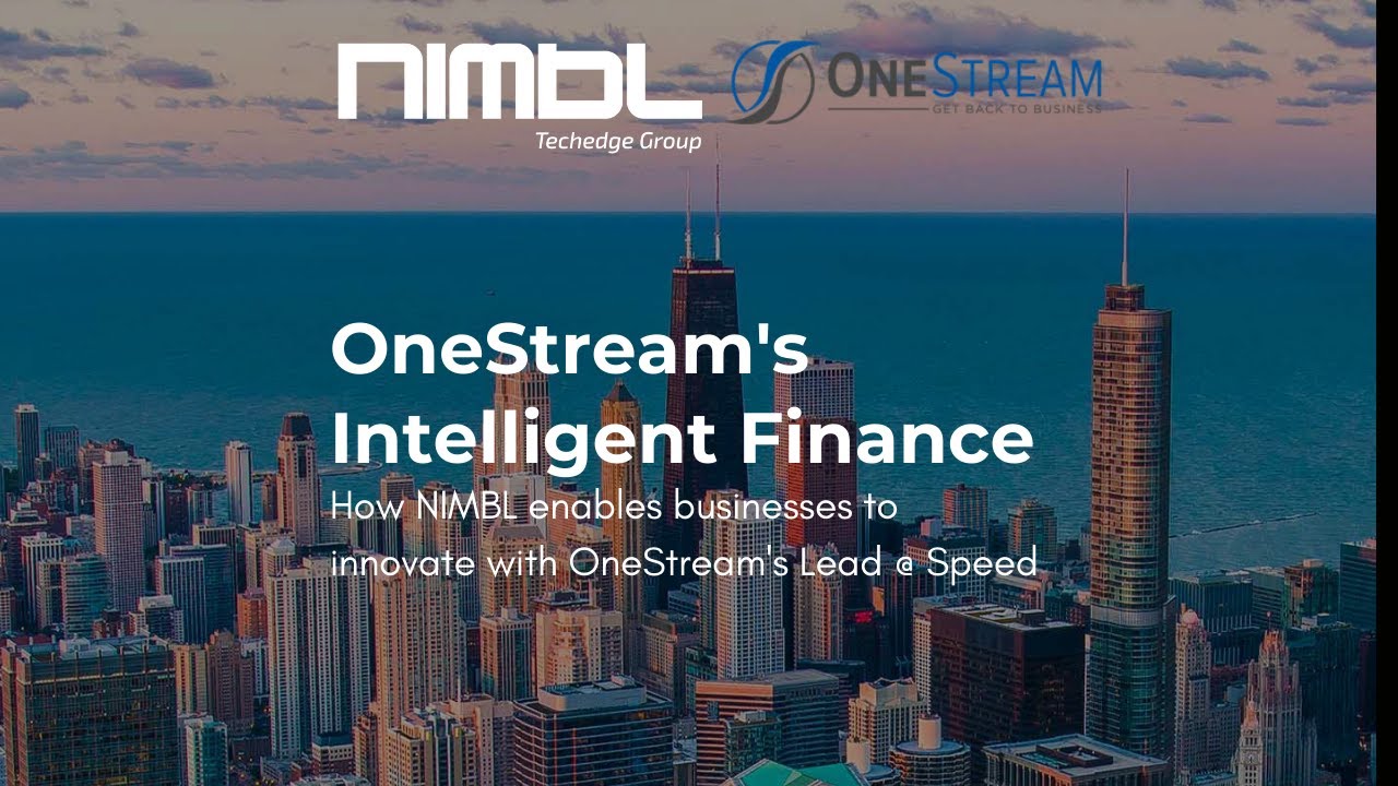 OneStream's Intelligent Finance Webinar
