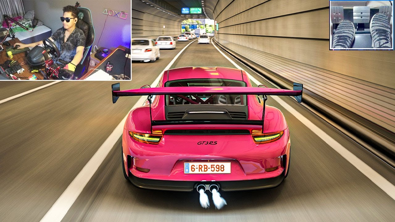 PORSCHE 911 GT3 RS TOP SPEED | STEERING WHEEL + PEDAL CAM | ASSETO CORSA