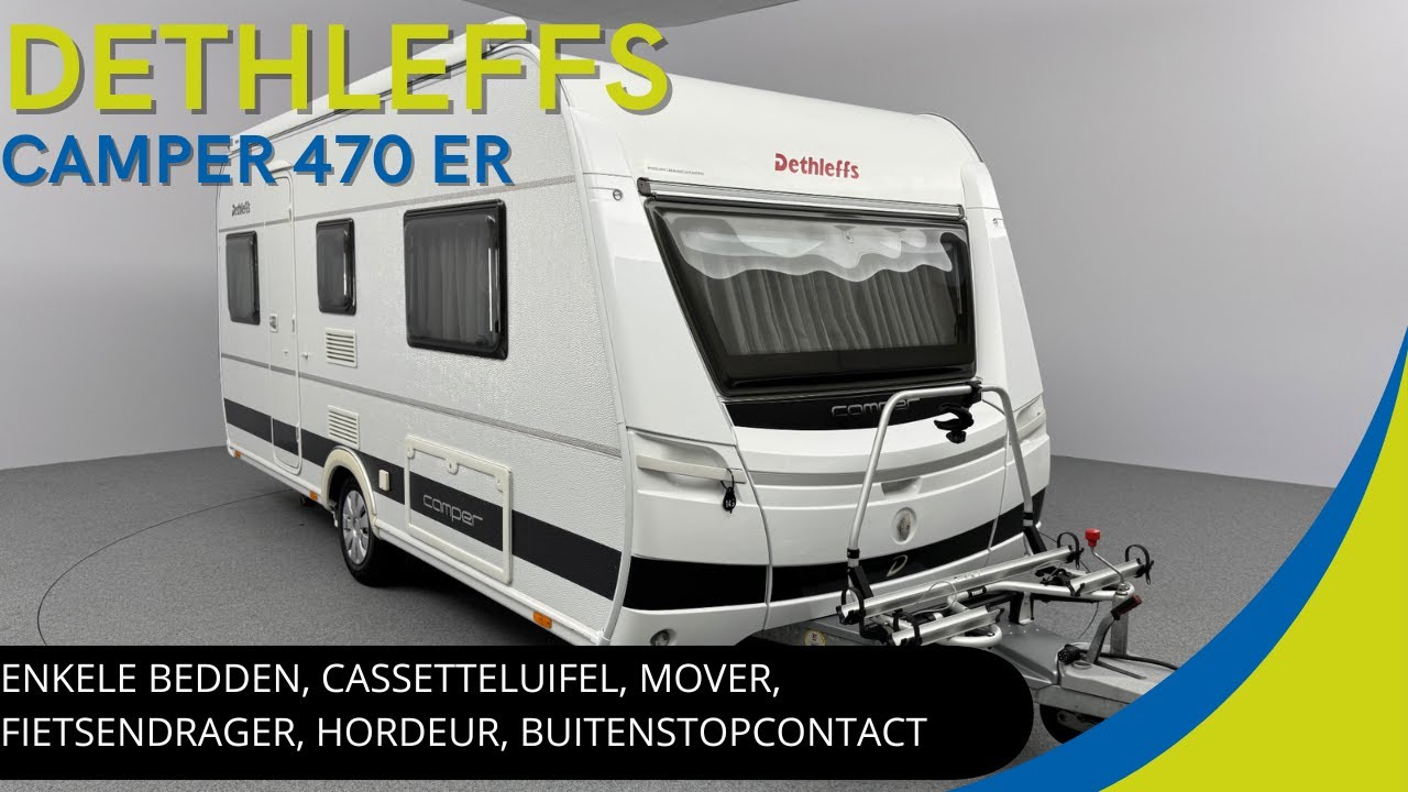 Dethleffs Camper 470 ER TS 2015 | COMPACT MAAR COMPLETE CARAVAN MET POPULAIRE INDELING ENKELE BEDDEN