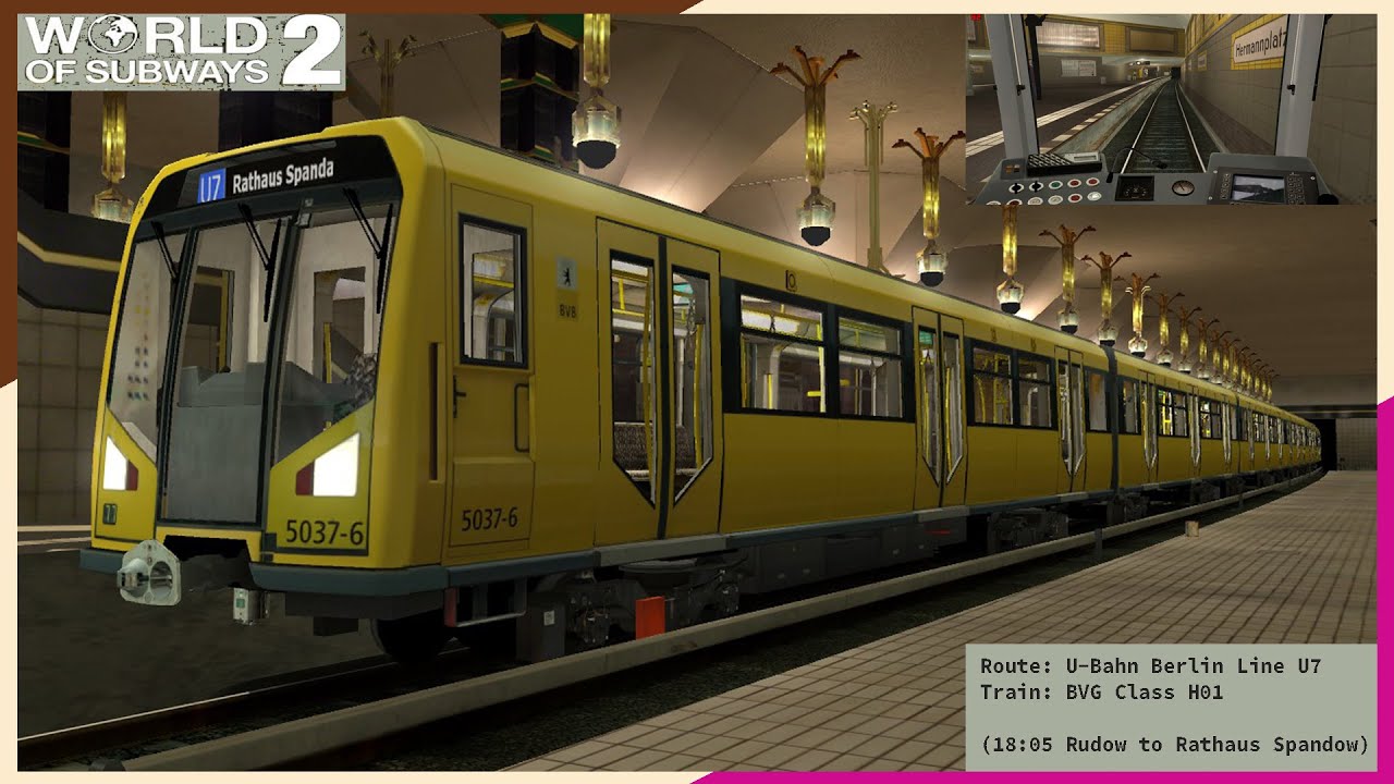Berlin U-Bahn Line U7 (full run) - H01 train (Rudow to Rathaus Spandau) ~ World of Subways Vol. 2