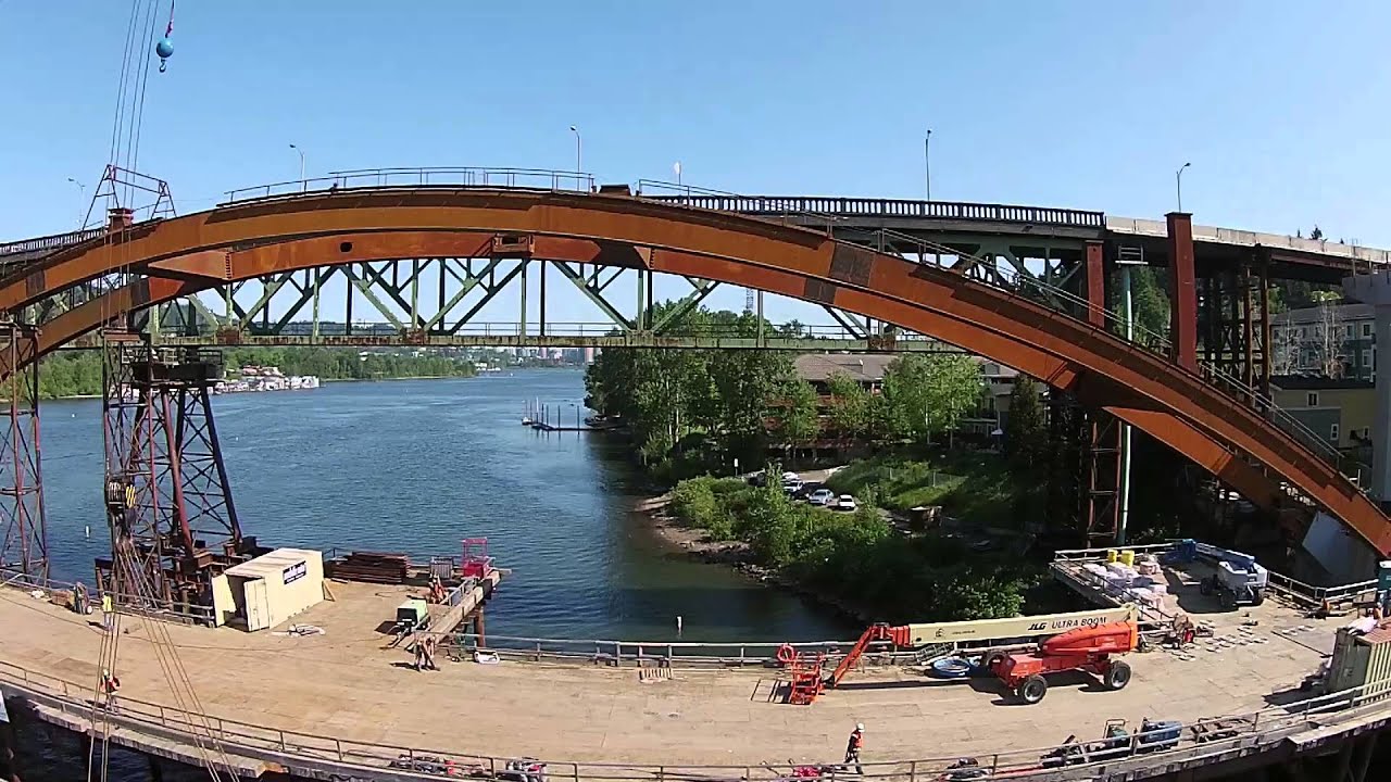 Sellwood Bridge Construction Time-lapse