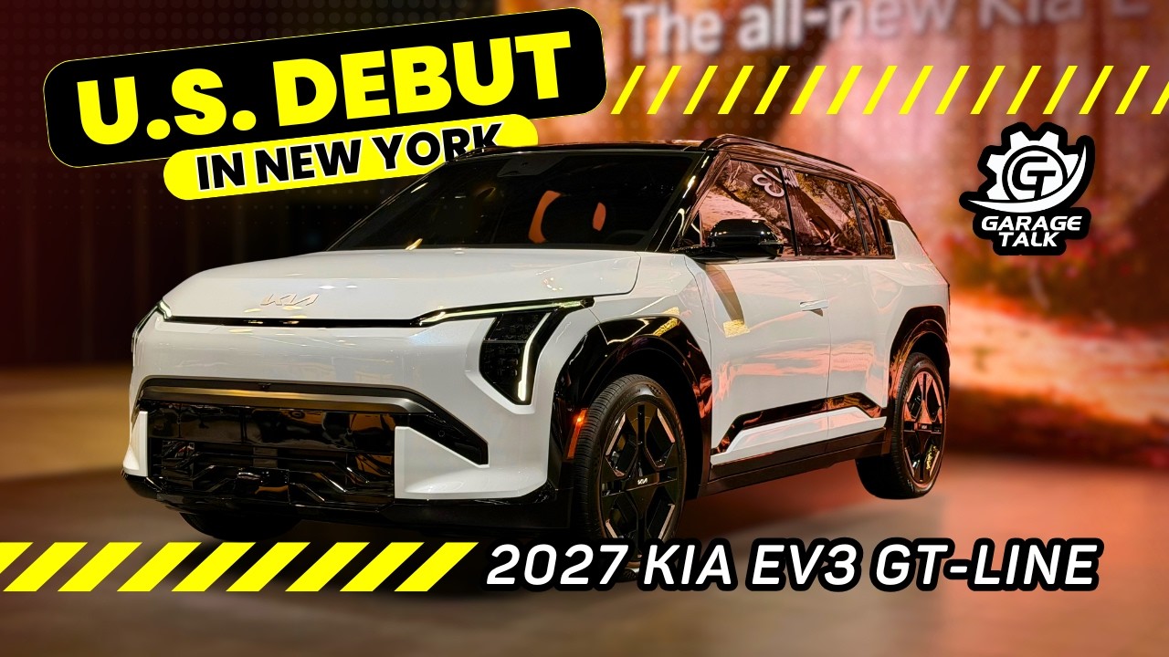 Электромобиль Kia EV3 2027 года дебютировал в США на Нью-Йоркском автосалоне.