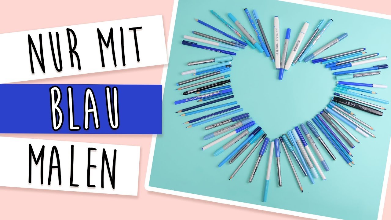 Ich darf NUR BLAUE Stifte verwenden! | Challenge || Foxy Draws