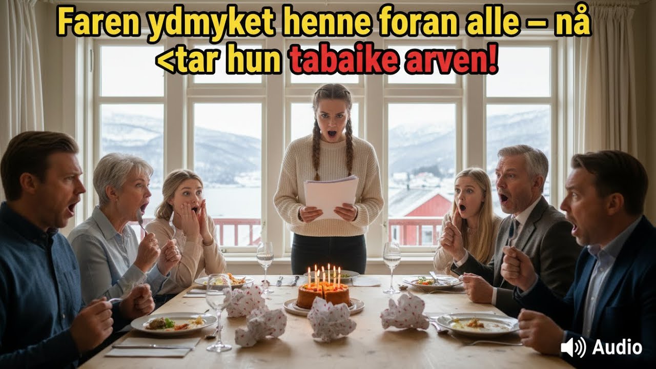 Faren ydmyket henne ved bestemorens bursdag – hun overtar familiehuset og bedriften.