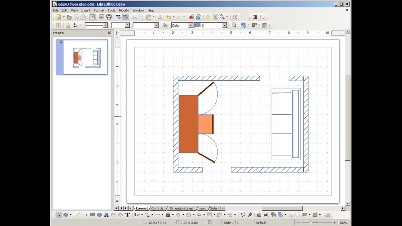 LibreOffice Draw (43) Слои слайдов (вкладки), часть 2