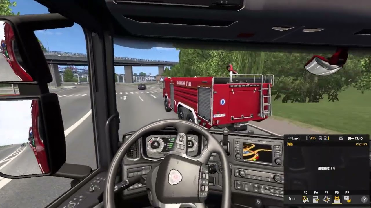 歐洲模擬卡車2 | 汽車 10 公噸 | 布萊梅~漢堡 | 第一人稱視角