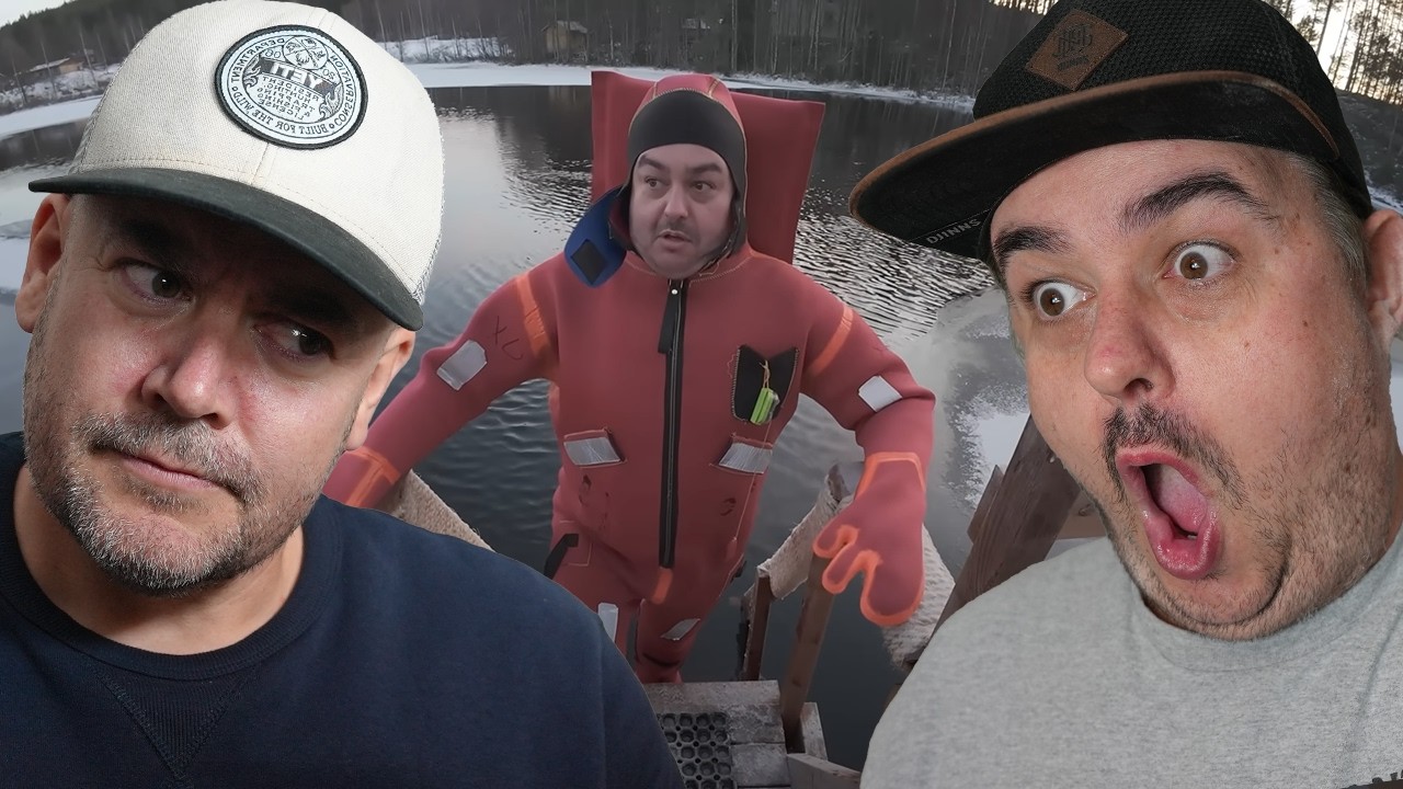 Daz and Will float in a freezing lake ! Off The Hook Christmas special 2024