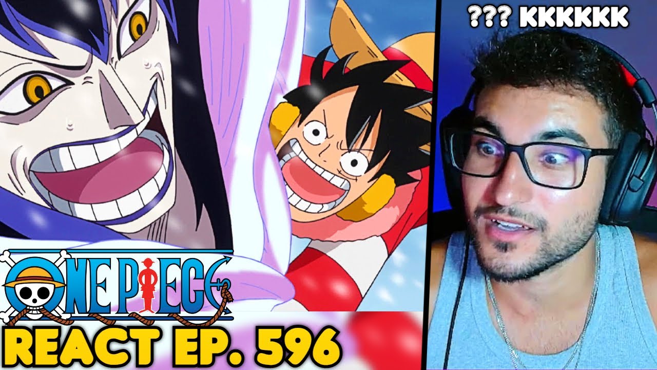 LUFFY DEU UM ABRAÇO NO VILÃO KKKKKK - React One Piece EP. 596