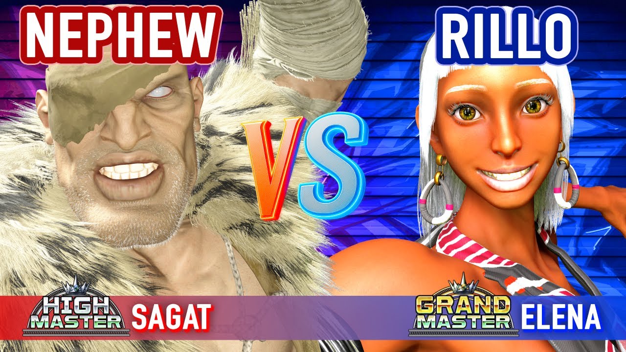 SF6 ▰ NEPHEW (Sagat) vs RILLO (Elena) ▰ Street Fighter 6 DLC: Sagat Day One