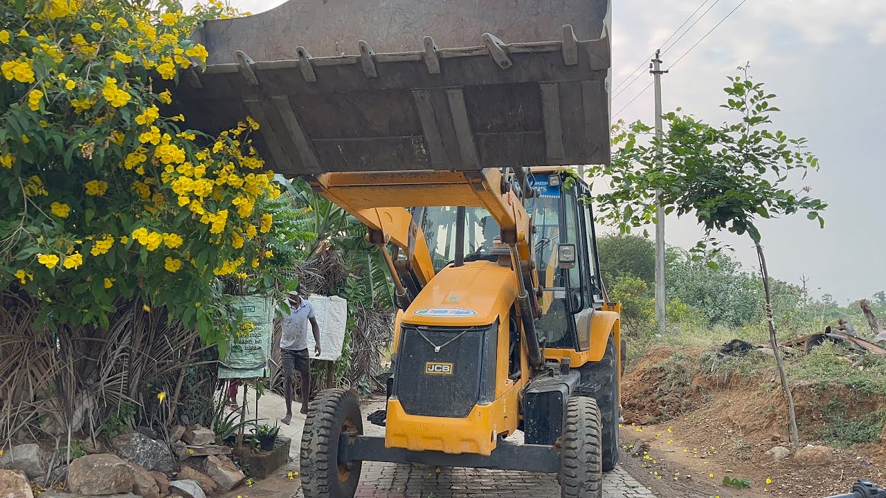 JCB 3DX Home 🏠 Cleaning Work in tree 🌳 