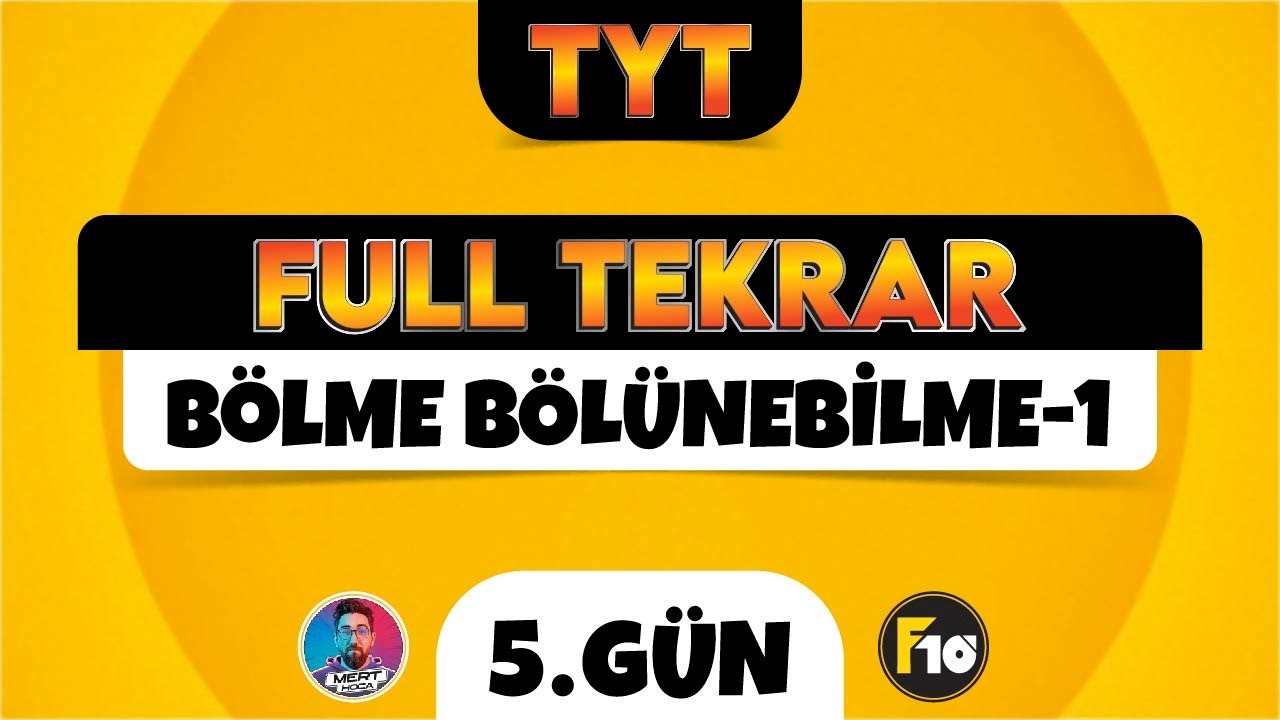 TYT Matematik Full Tekrar Kampı | 5.Gün | Bölme Bölünebilme-1 | 2023 | #tytbitsin