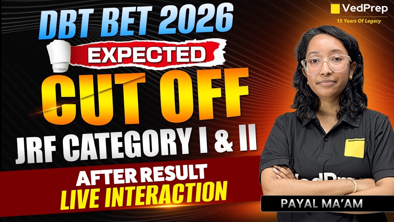 DBT BET 2026 Expected Cut Off 😨 I JRF Category I & II I After result Live Interaction 🔥