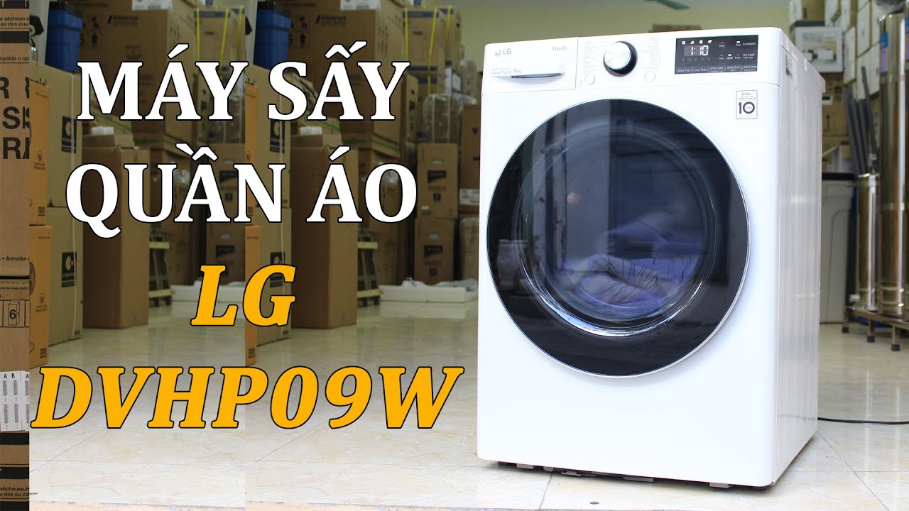Giới thiệu máy sấy quần áo LG DVHP09W công nghệ Bơm Nhiệt 9.0kg