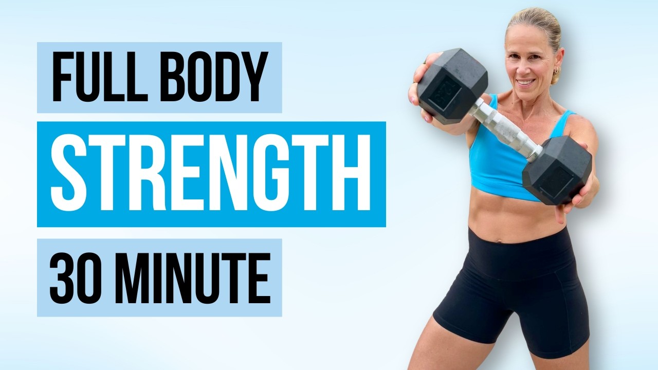 30-Minute Full Body Strength + Abs | Dumbbells, No Repeats | Summer Body Shred Challenge