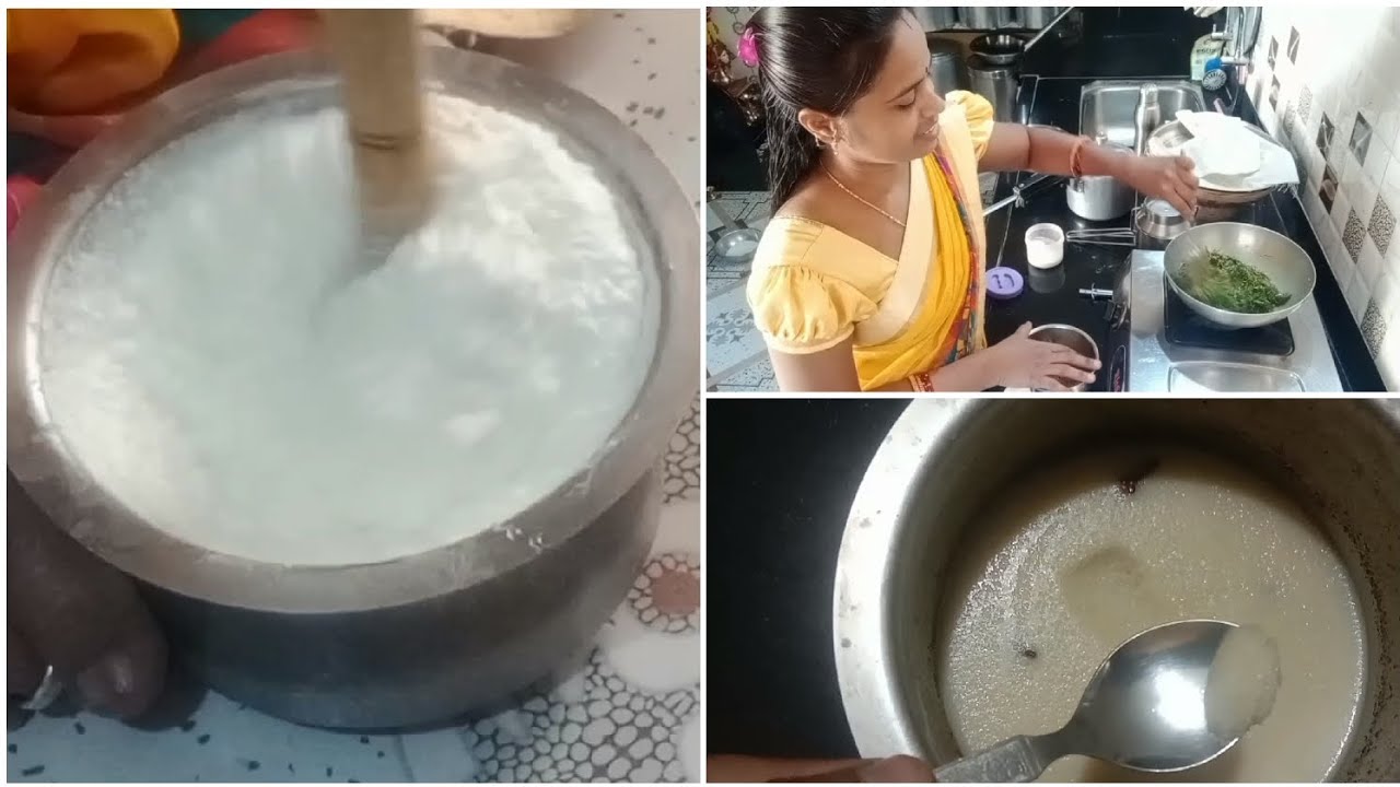 लोनी काढण्याची सोपी पद्धत | बनवले तुप | #recipe #cooking #vlog #marathi #kitchen 