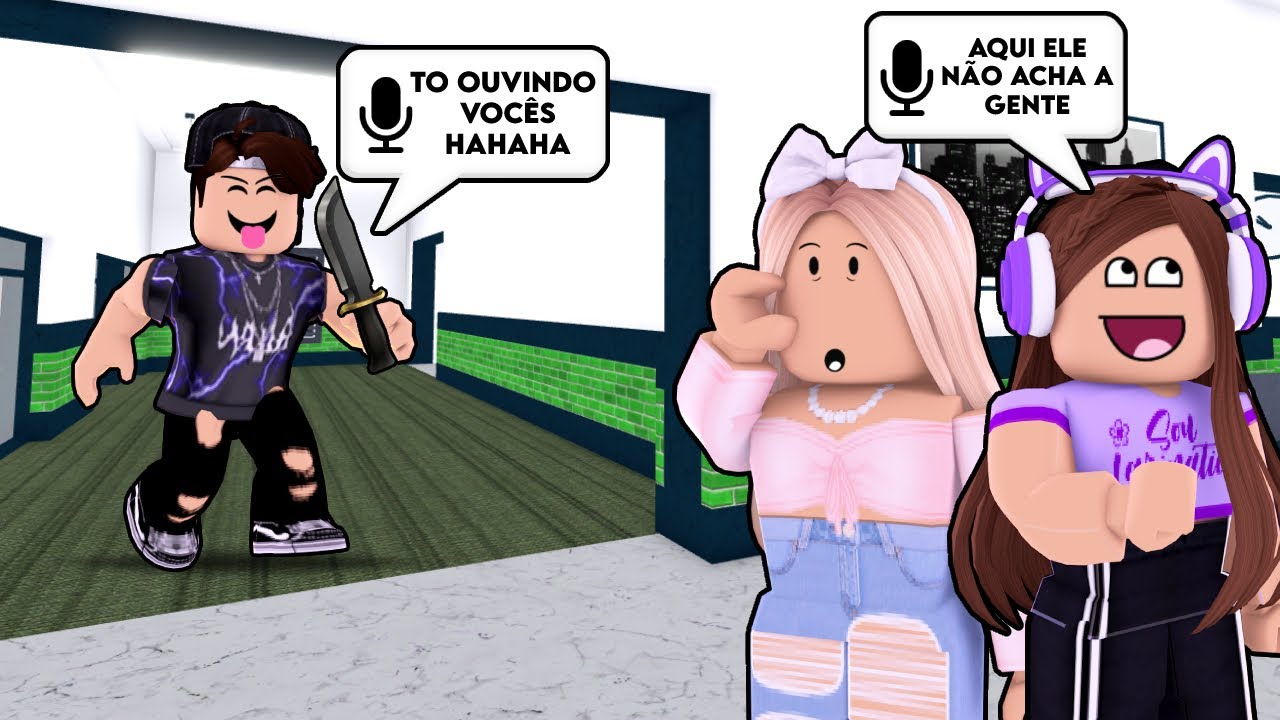 O TRIO JOGANDO MURDER COM CHAT DE VOZ! 🤣 - Roblox