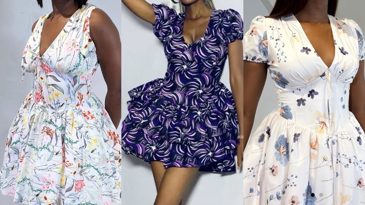 How To Cut And Sew This Trendy Under Bust Corset Dress With Three (3) Layered Gathered Hemline.