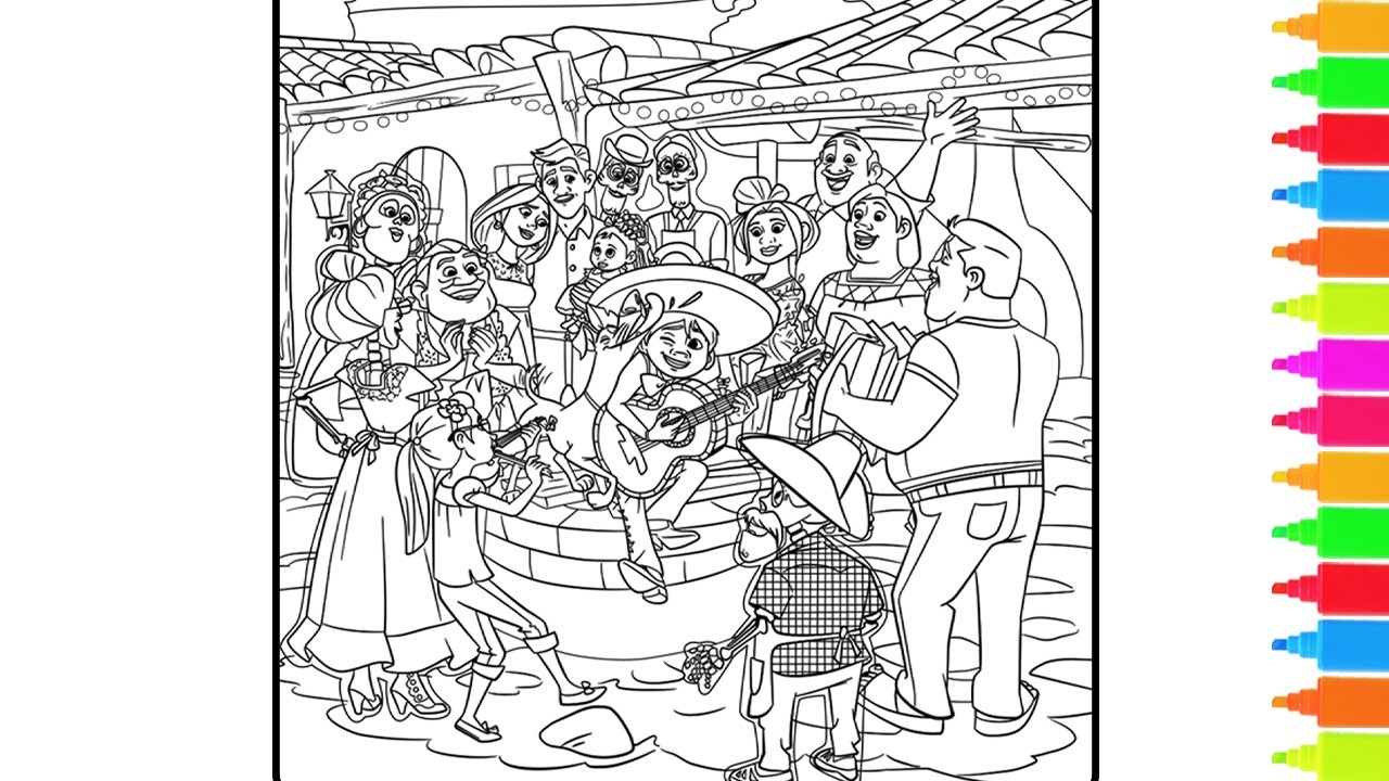 Coloring Disney Pixar Coco | Coloring Book Pages