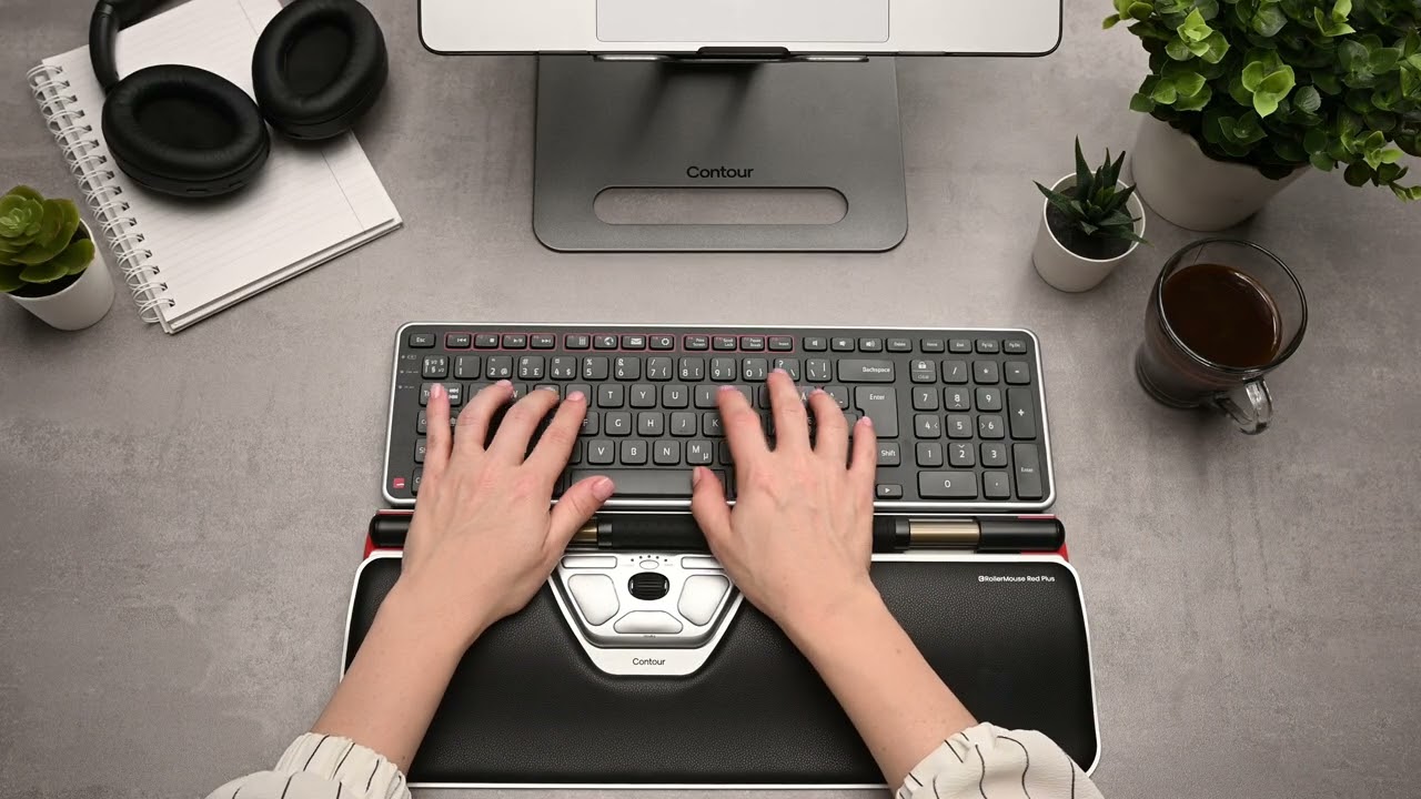 Contour Design Rollermouse Red + Balance Keyboard | Your perfect Ultimate Work Station