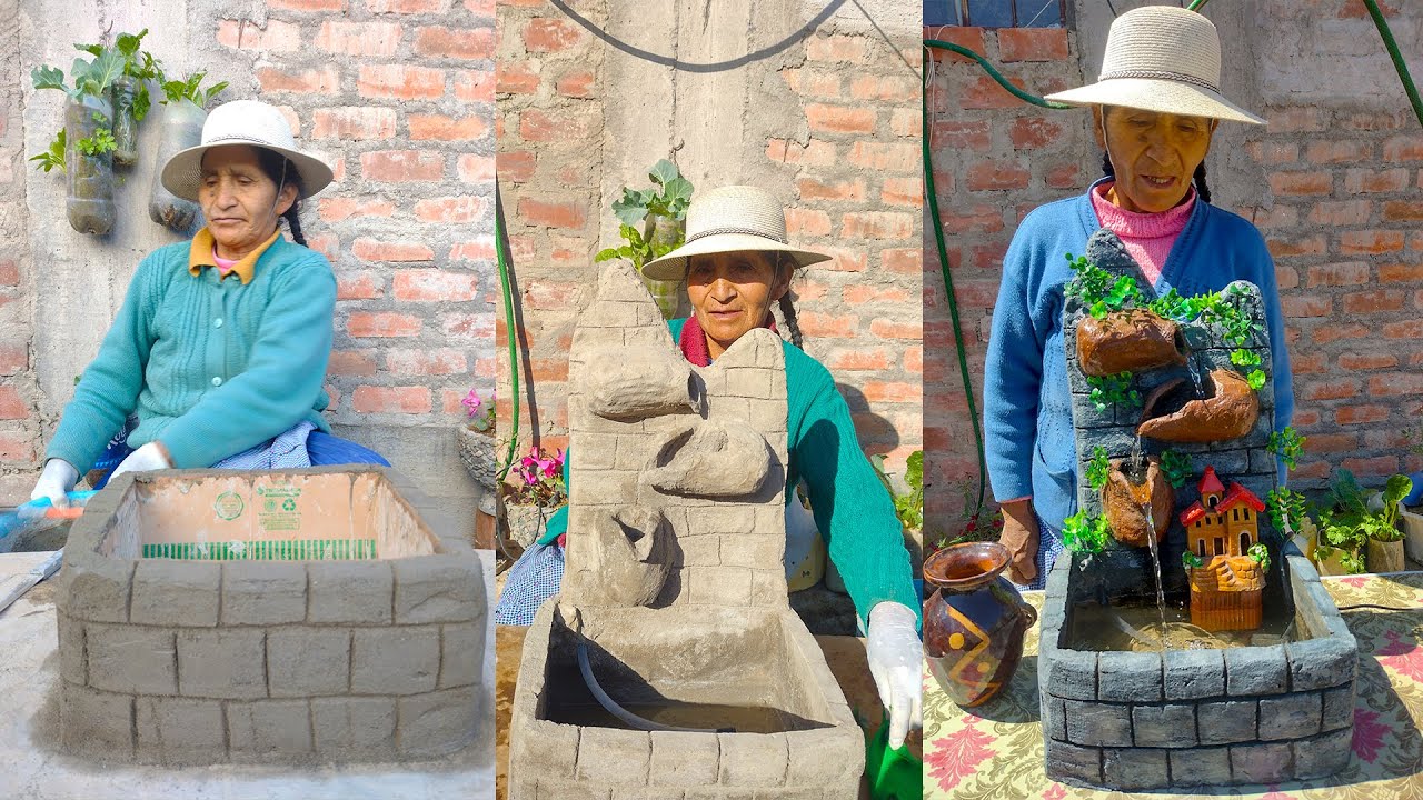 Como Crear una Fácil Fuente de Agua Artesanal con Material Reciclable