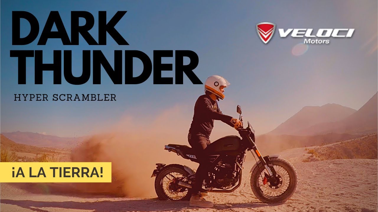🌪 🏍  Probamos en tierra 🌋 La DARK THUNDER Hyper Scrambler 250 de Veloci