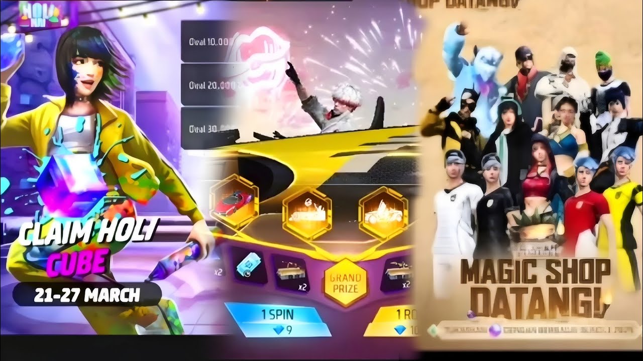 NEW MAGIC CUBE STORE UPDATE 🥰 BEAT CARNIVAL EVENTS UPDATE 😍 HOLI FREE REWARDS 💖 FF EVENTS 🤩