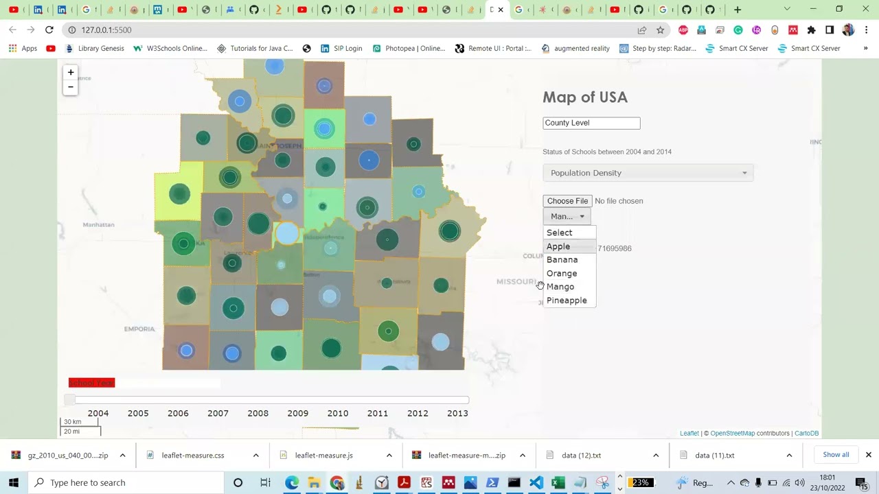 Web mapping: Legend, Measure Distance, Store Distance data  || Tutorial 9 || Leaflet | JS || WebGIS