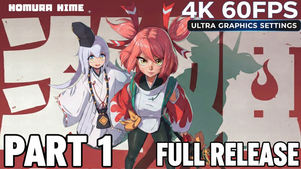 HOMURA HIME 1.0 (Full Release) - 3 Hours Gameplay Part 1 & Boss Fights [PC 4K]