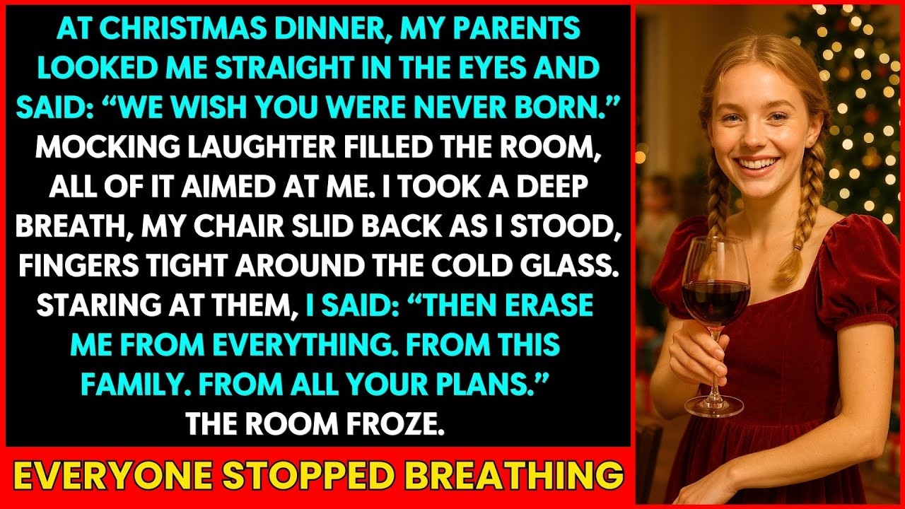 “We Wish You Were Never Born” My Parents Said at Christmas Dinner—So I Stood Up and…
