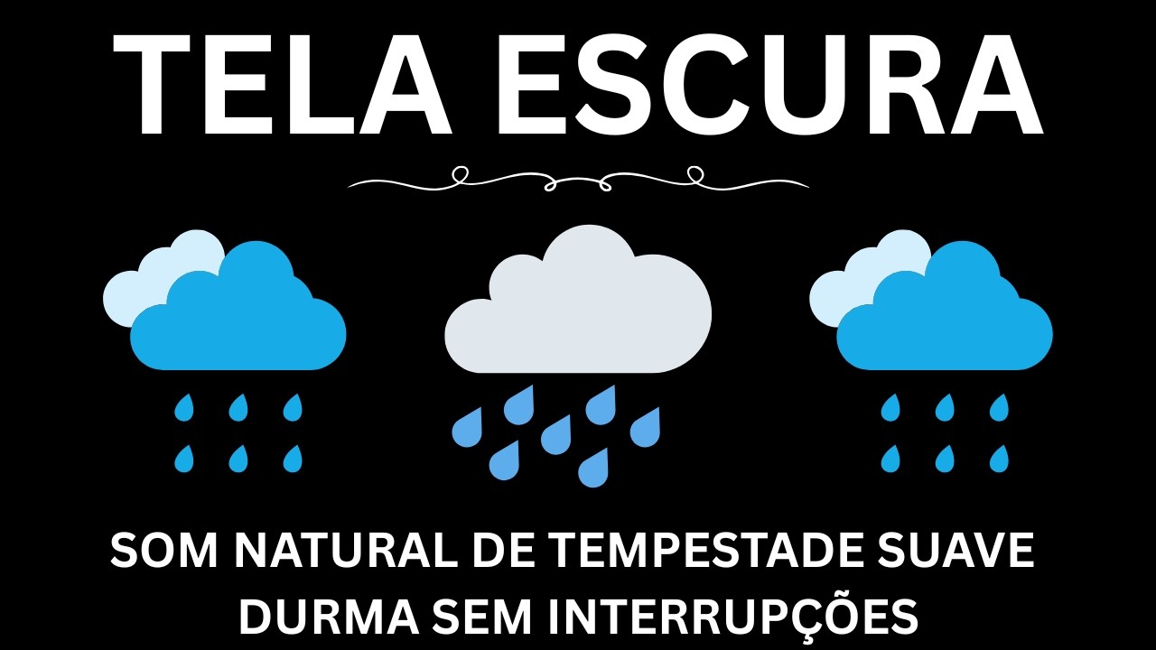 Som Natural de Tempestade Suave | Durma Sem Interrupções | Sons Relaxantes para Dormir