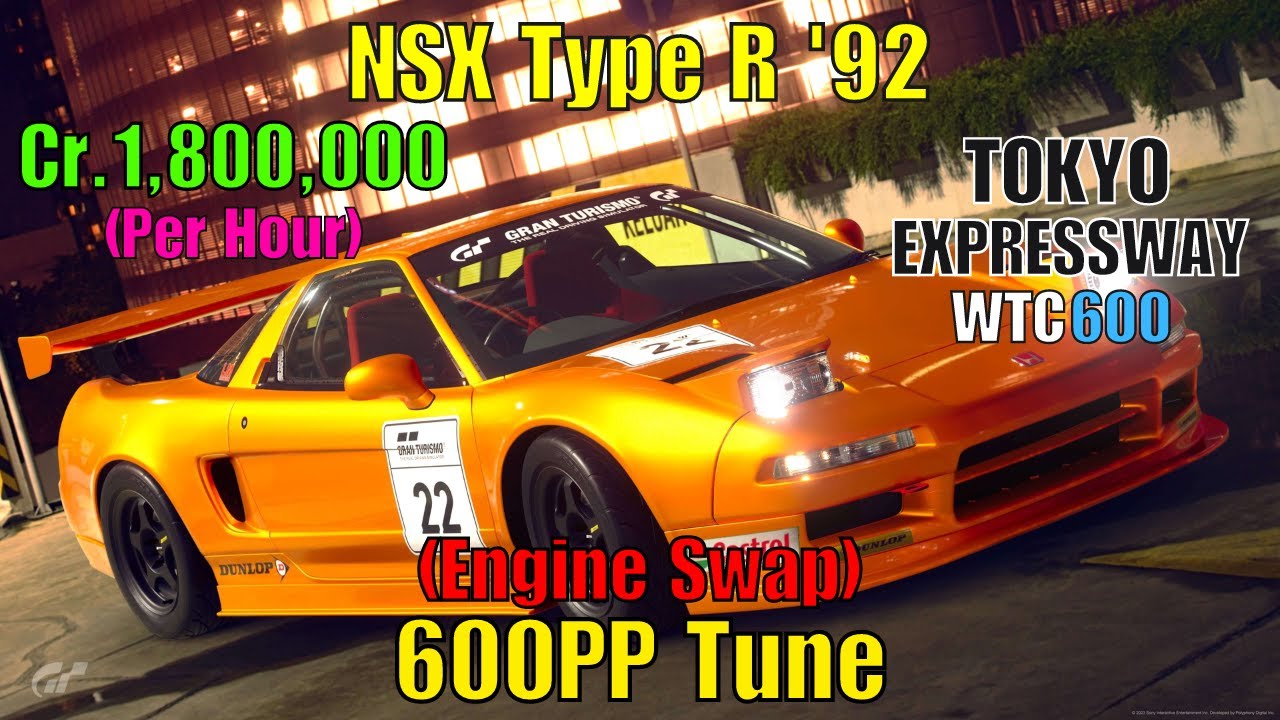 (1.34) GT7|Engine Swap|NSX Type R '92|No Pit Stops|Tokyo WTC600 Tune