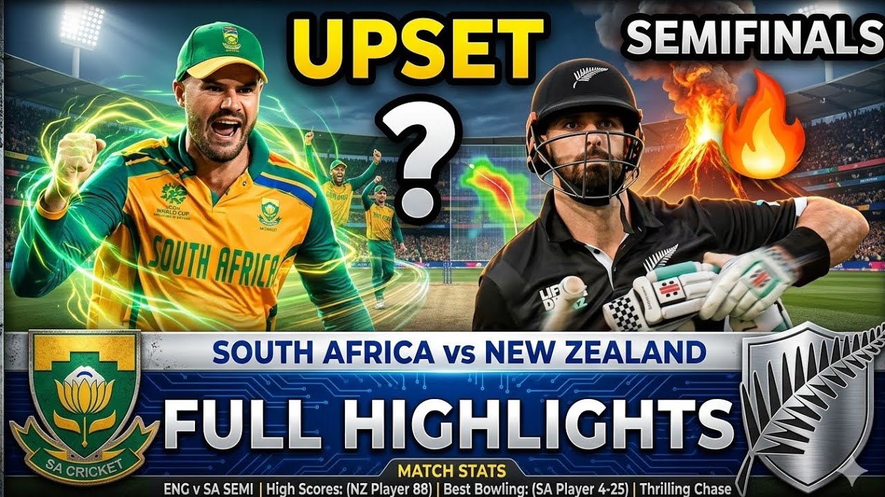 South Africa vs New Zealand Cricket Match Very Interesting Match Sami Final T20 full highlight 