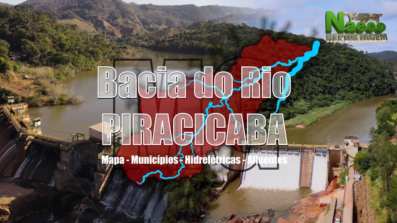 Bacia do Rio Piracicaba- MG - Mapa, Afluentes, nascente e foz.