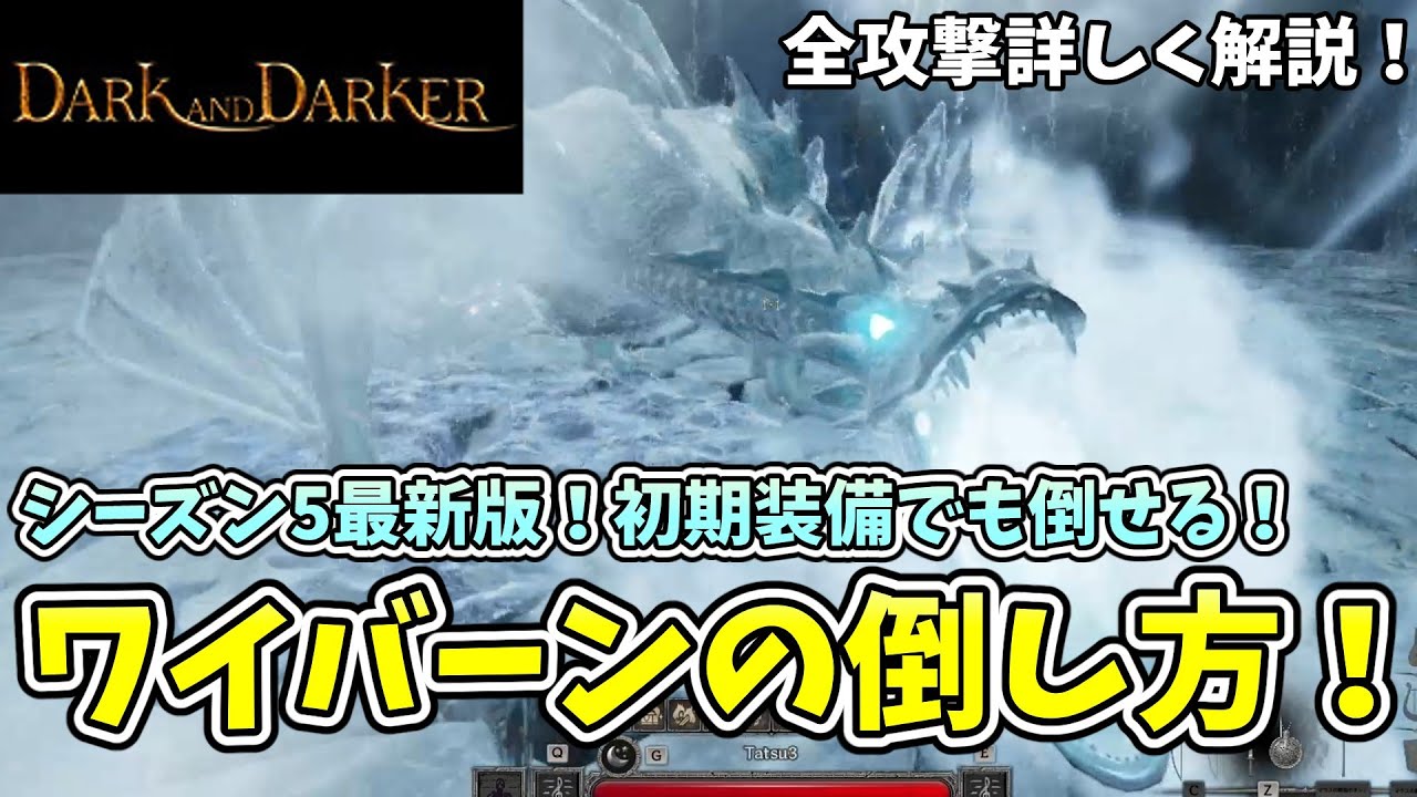 ワイバーンの倒し方を初期装備で徹底解説！初心者にも分かりやすく説明していきます！Dark and Darker】【ダークアンドダーカー】