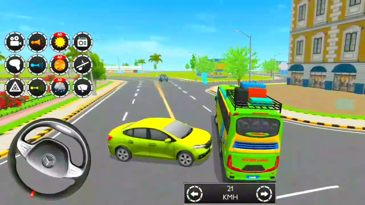 #Bus driving in  Indonesia city very beautiful@Malik gamerz