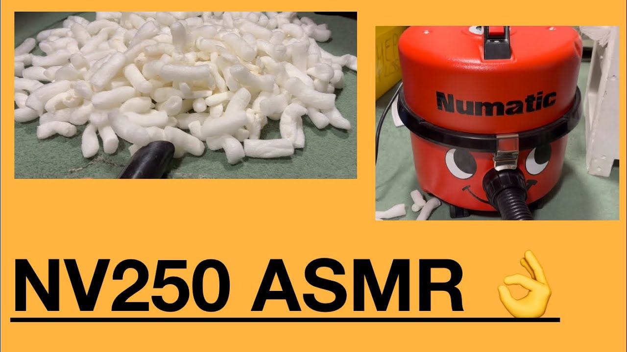 NV250 VS Packaging Peanuts ASMR #numatic #henryhoover #vacuumcleaners #vacuum #subscribe 