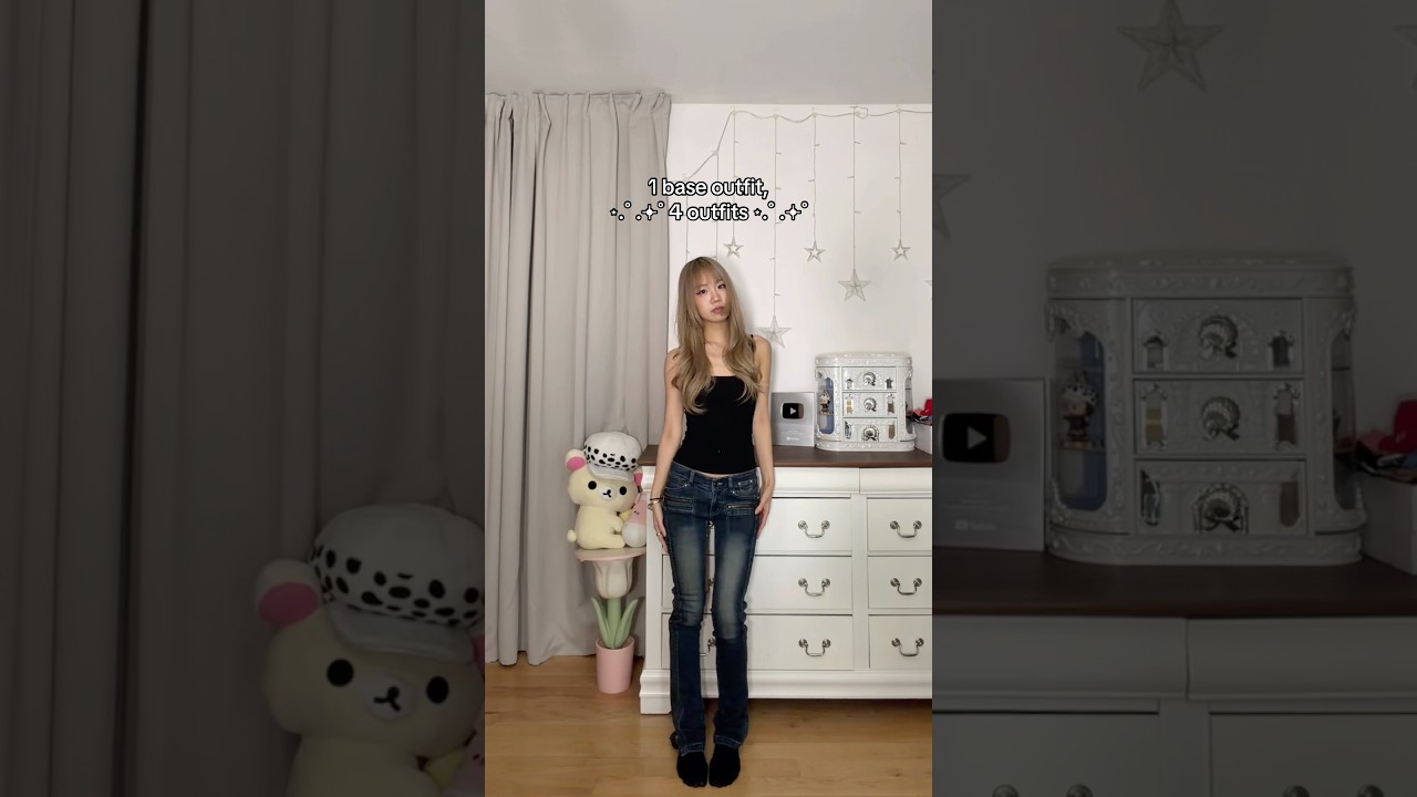 Styling 1 base outfit, 4 ways ｡⋆୨୧˚ #outfitinspo #styling #baseoutfit #outfitideas #skinnyjeans