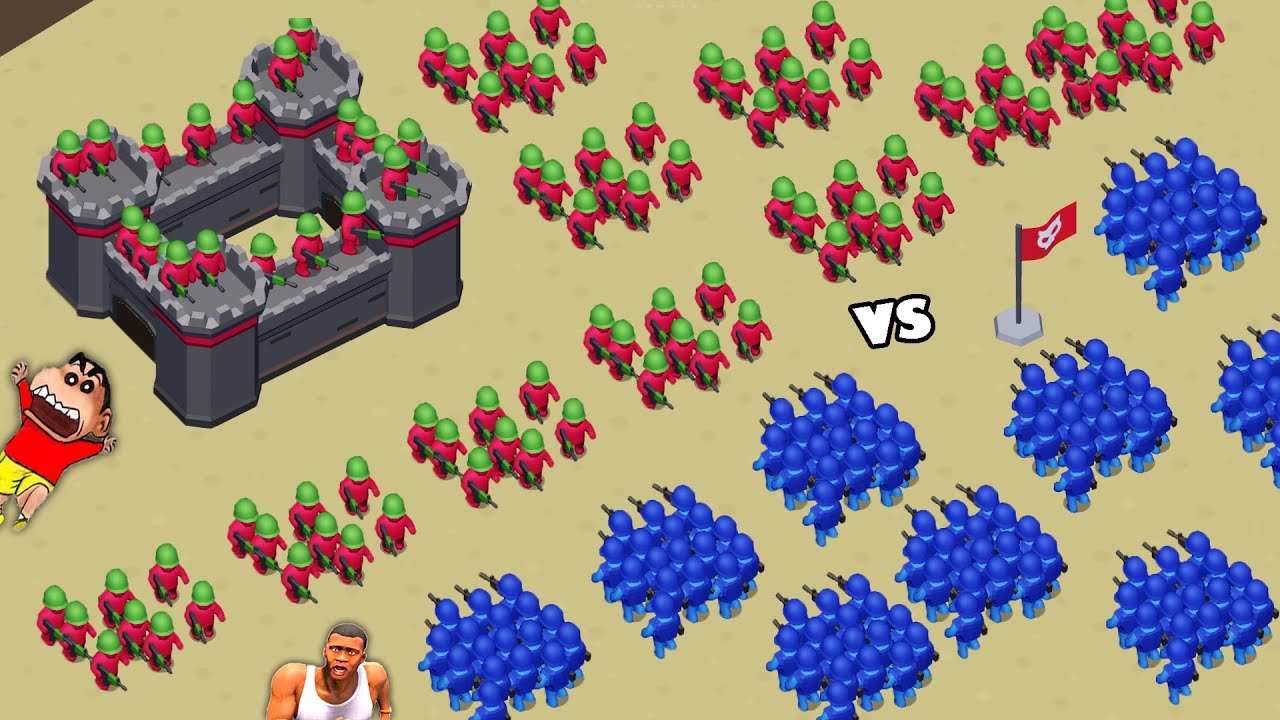 NOOB vs PRO vs HACKER in WAR BATTLE with SHINCHAN and CHOP