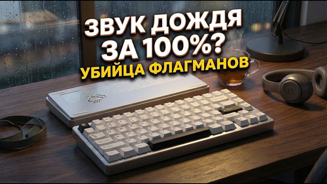 УБИЙЦА КАСТОМОВ? 🌧️ Звук дождя за копейки | Обзор Wobkey Rainy 75 Pro