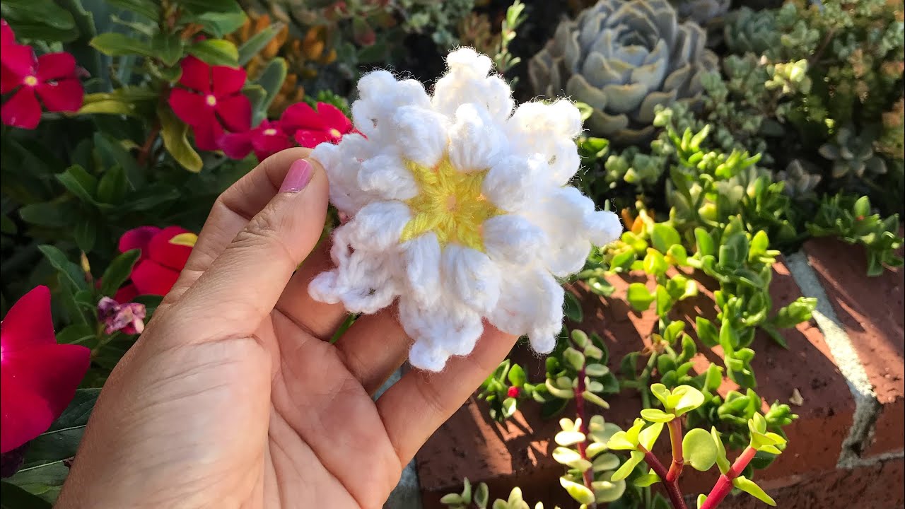 How To Crochet | 3D Flower Applique
