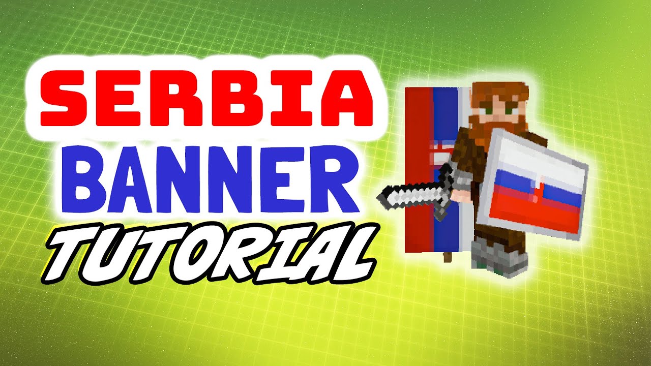 Minecraft: Serbian banner tutorial | How to make the flag of Serbia as a banner in Minecraft
