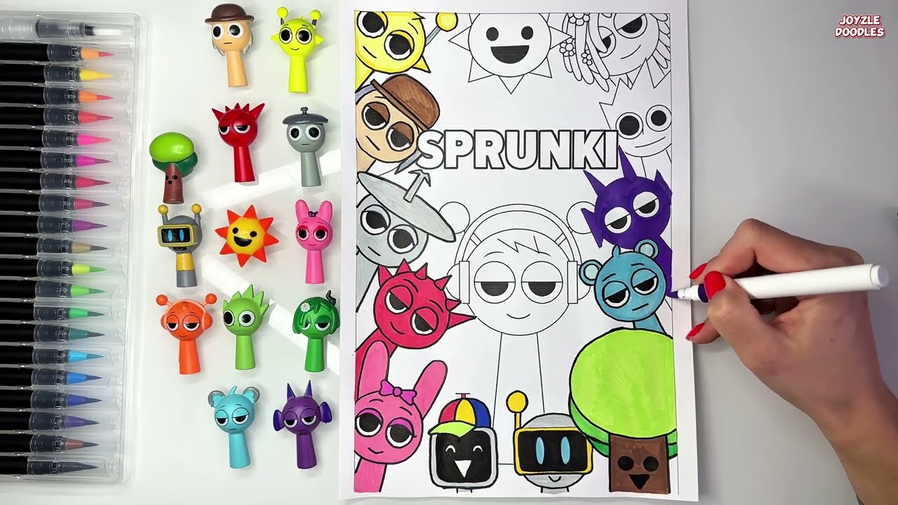 🤡🤩WHAT'S INSIDE? A coloring book and a surprise with Sprunki #drawing #sprunki  #incrediboxsprunki