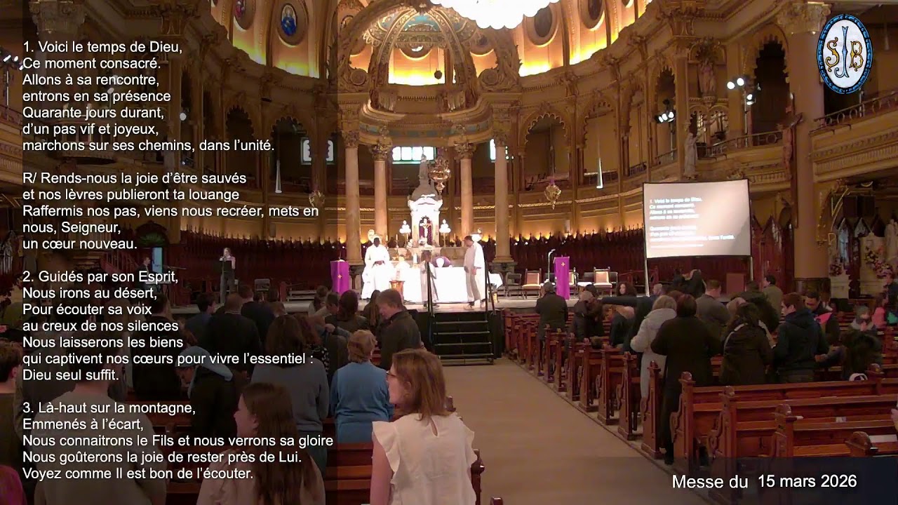 Messe du 15 mars, 2026  - Église Saint-Jean-Baptiste